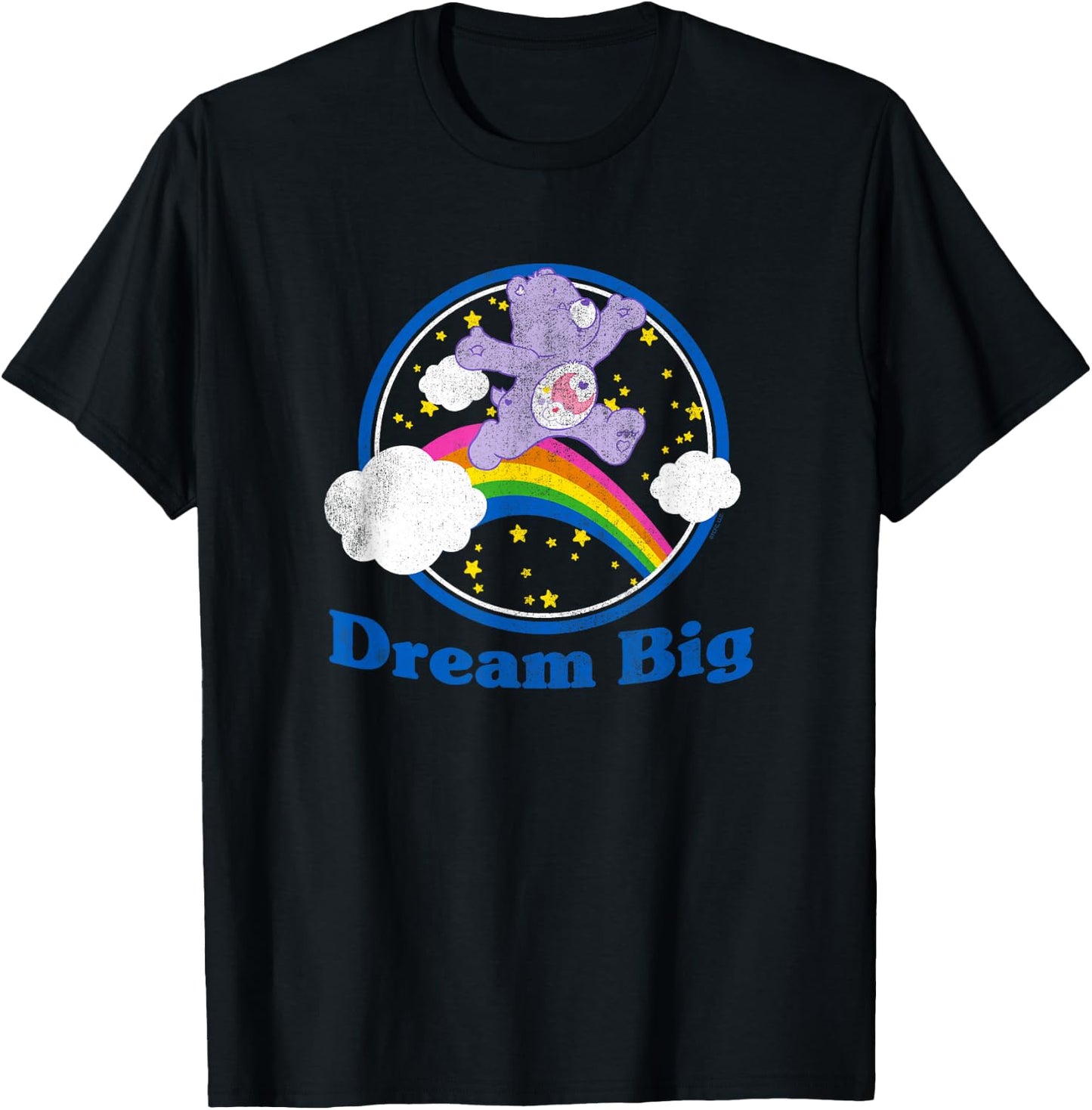 Care Bears Dream Big Sweet Dreams Bear Retro Cartoon T-Shirt - T-Shirt | Black