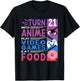21st Birthday I Manga I Gamer I 90s Kawaii Donuts Anime T-Shirt - T-Shirt | Black