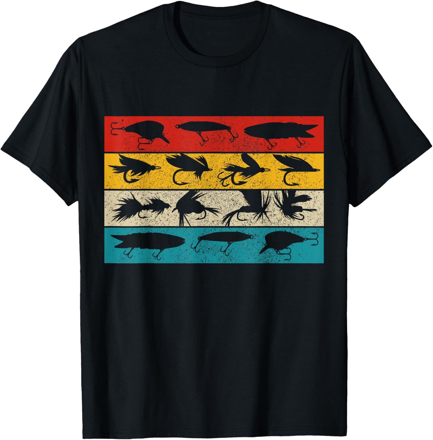 Fly Fishing Vintage Fishing Fisherman Fly Fishing T-Shirt - T-Shirt | Black