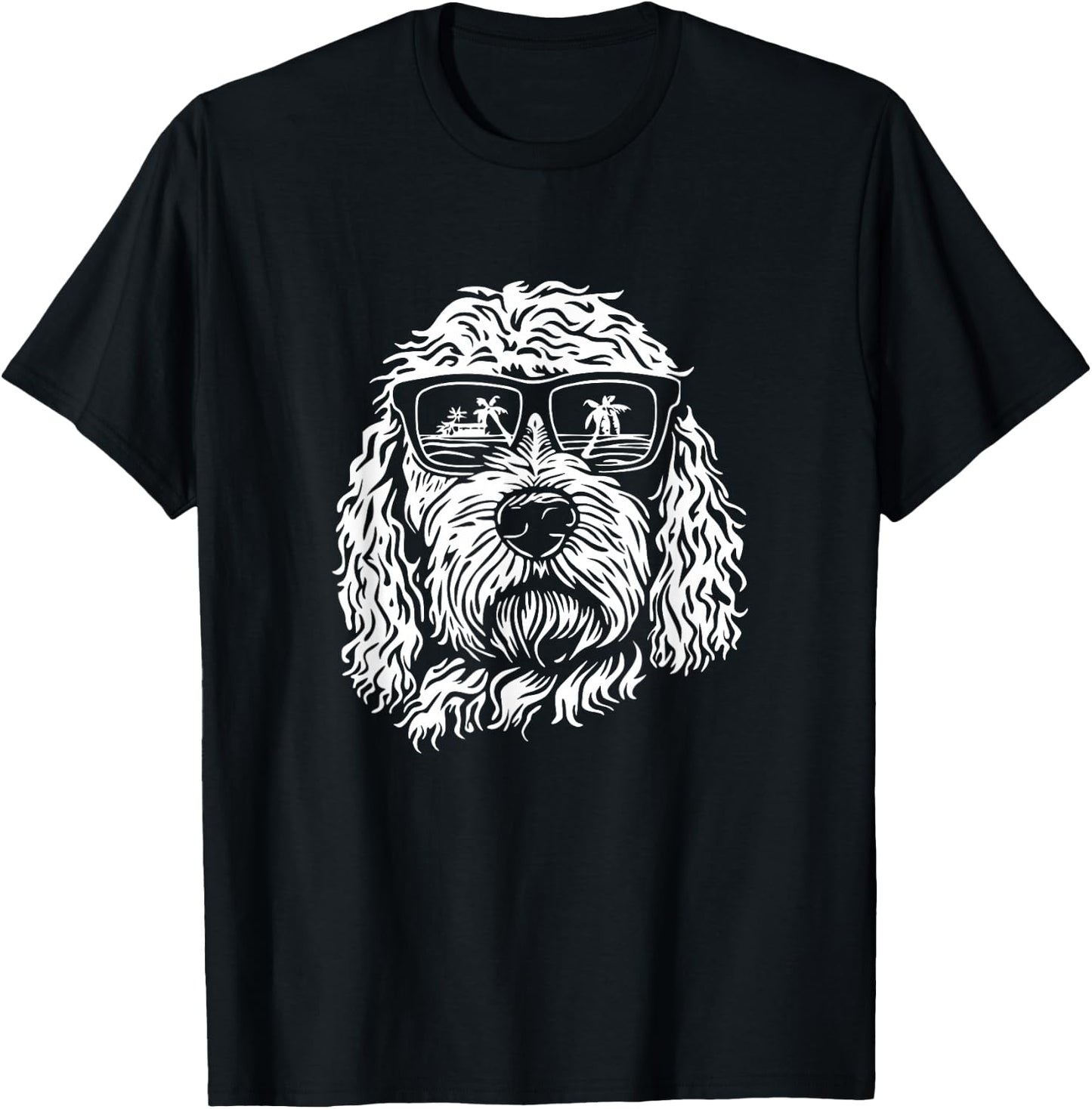 Goldendoodle Sunglasses Dog Graphic Design T-Shirt - T-Shirt | Black