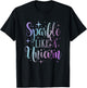 Sparkle Like A Unicorn Shirt Girls Purple Teal Blush Ombre T-Shirt - T-Shirt | Black