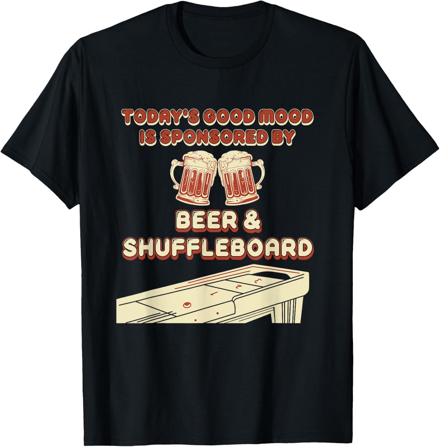Shuffleboard Player Beer T-Shirt - T-Shirt | Black