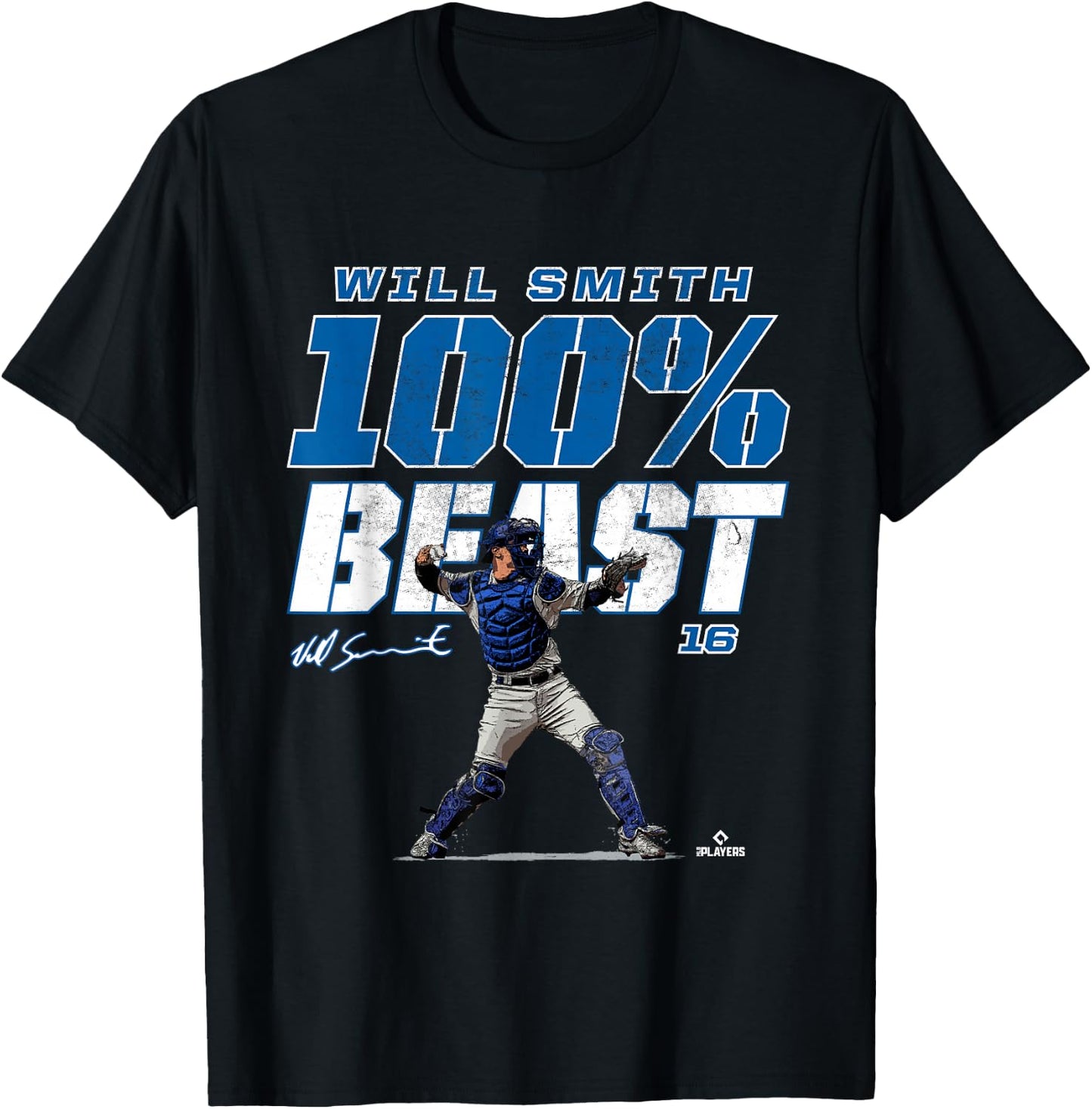 100% Beast Will Smith Los Angeles MLBPA T-Shirt - T-Shirt | Black