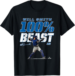 100% Beast Will Smith Los Angeles MLBPA T-Shirt - T-Shirt | Black