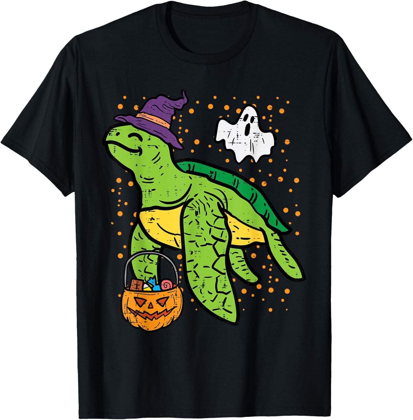 Halloween Turtle Tortoise Costume Men Women Kids Boys Girls T-Shirt - T-Shirt | Black