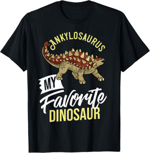 Ankylosaurus Dinosaur Gift Dino Fossil T-Shirt - T-Shirt | Black