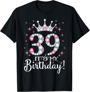 39 It's My Birthday 1982 39Th Birthday Gift T-Shirt - T-Shirt | Black