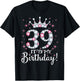 39 It's My Birthday 1982 39Th Birthday Gift T-Shirt - T-Shirt | Black