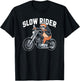 Sloth Biker Pun, Slow Rider, Funny Motorcycle Chopper Sloth T-Shirt - T-Shirt | Black