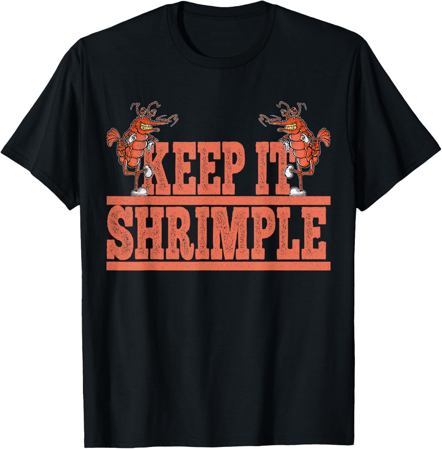 Keep It Shrimple outfit for seafood lovers T-Shirt - T-Shirt | Black