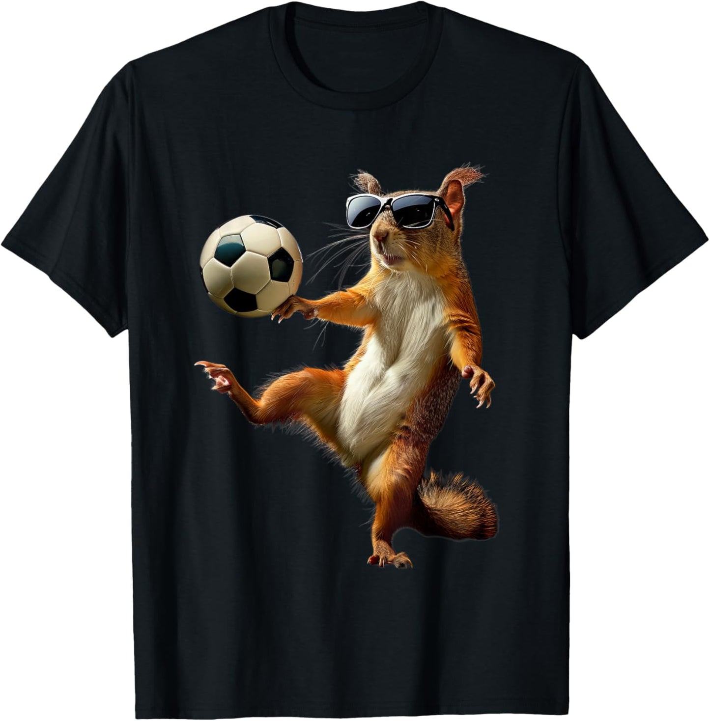 Squirrel Football T-Shirt - T-Shirt | Black