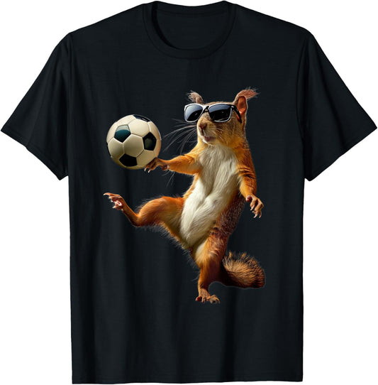Squirrel Football T-Shirt - T-Shirt | Black