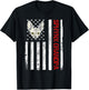 Sphynx Grandpa American USA Flag Funny Sphynx Cat T-Shirt - T-Shirt | Black