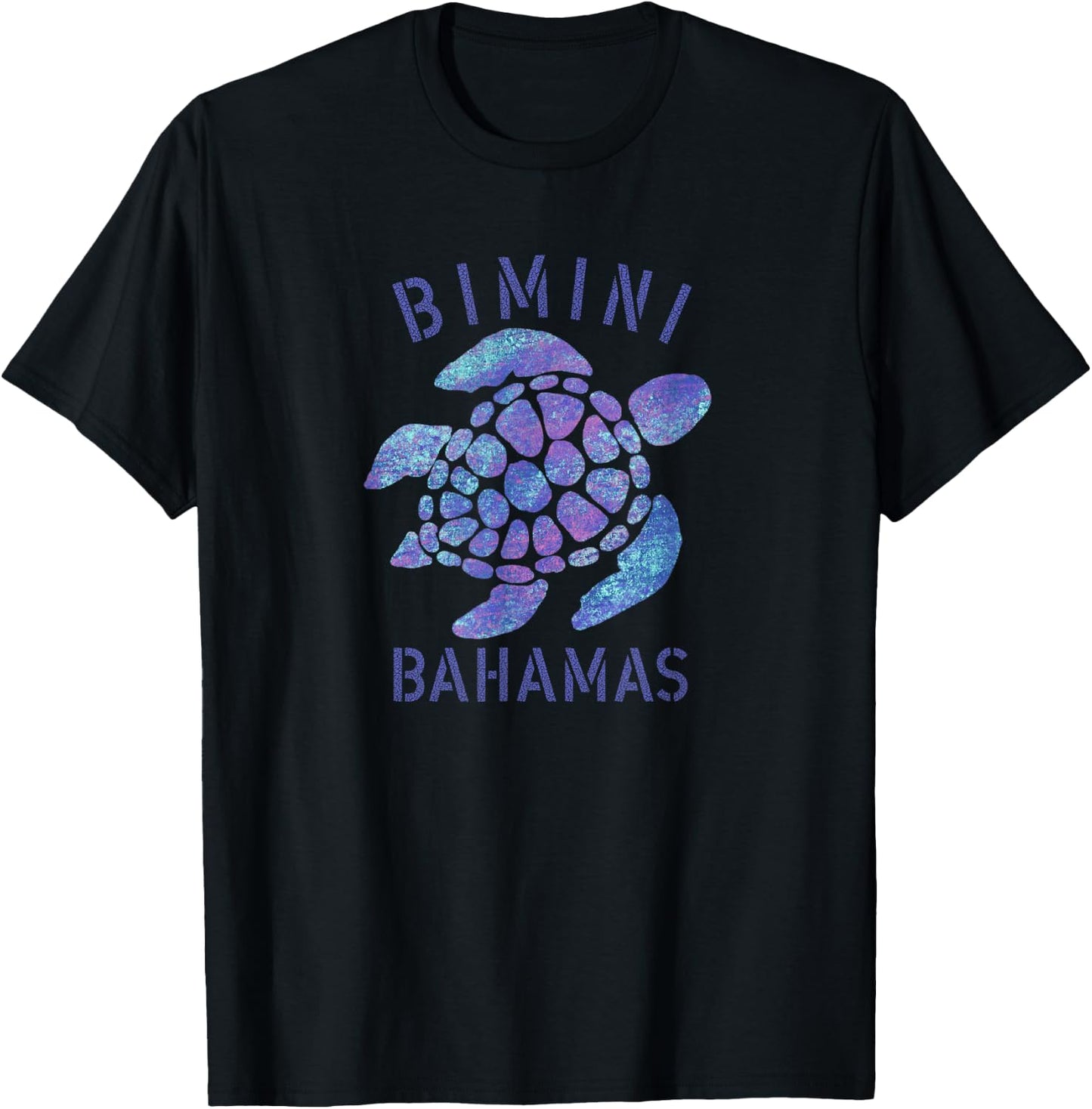 Bimini, Bahamas Beach Design / Souvenir Illustration T-Shirt - T-Shirt | Black
