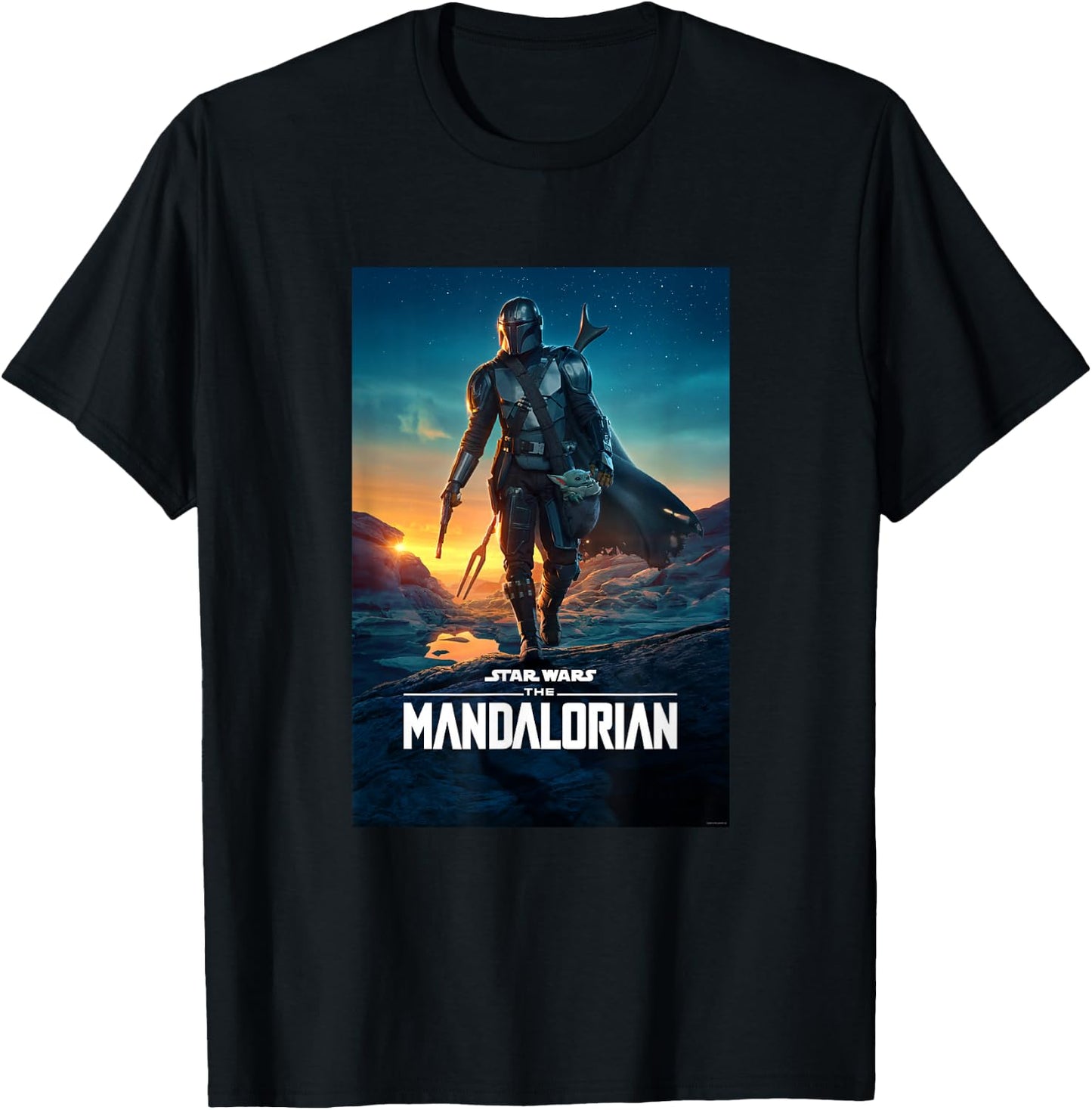 Star Wars The Mandalorian Season 2 Poster T-Shirt - T-Shirt | Black
