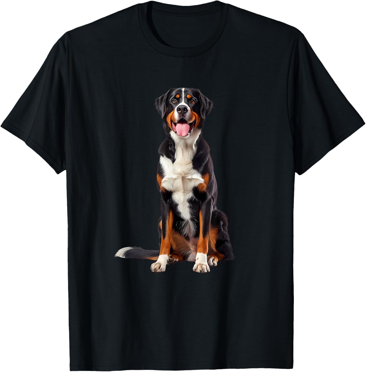 Greater Swiss Mountain Dog Women Girls Kids T-Shirt - T-Shirt | Black