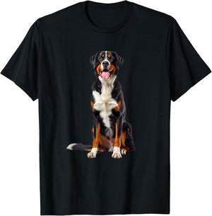 Greater Swiss Mountain Dog Women Girls Kids T-Shirt - T-Shirt | Black