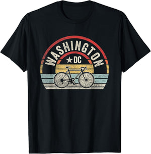 Retro Washington Dc Shirt Retro Vintage Washington Bicycle T-Shirt - T-Shirt | Black