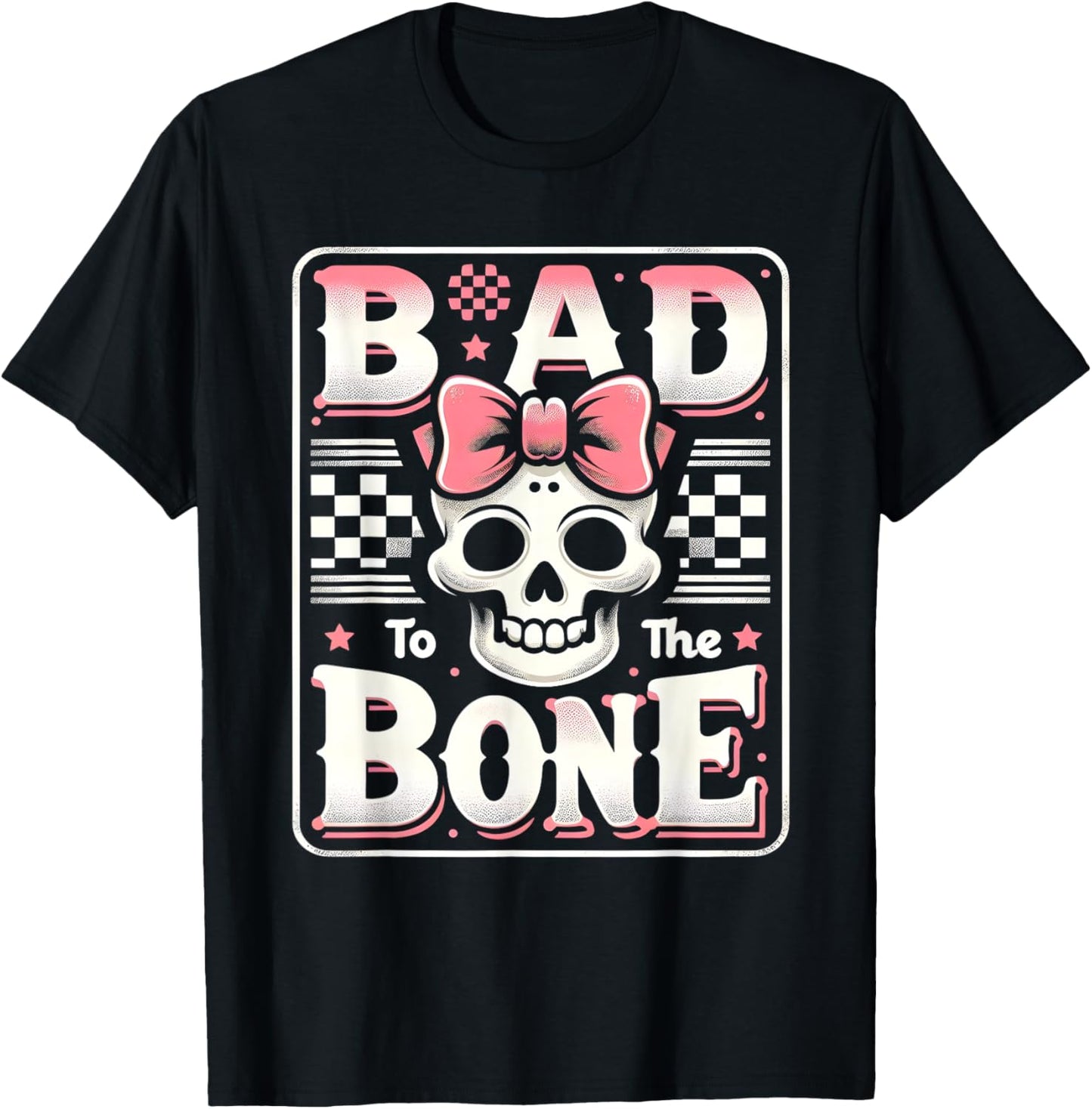 Bad To The Bone Skeleton Halloween TWO Birthday Toddler Kids T-Shirt - T-Shirt | Black