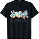 Tie Dye Roller Skating for Teen Girls | Peace Love Skate T-Shirt - T-Shirt | Black
