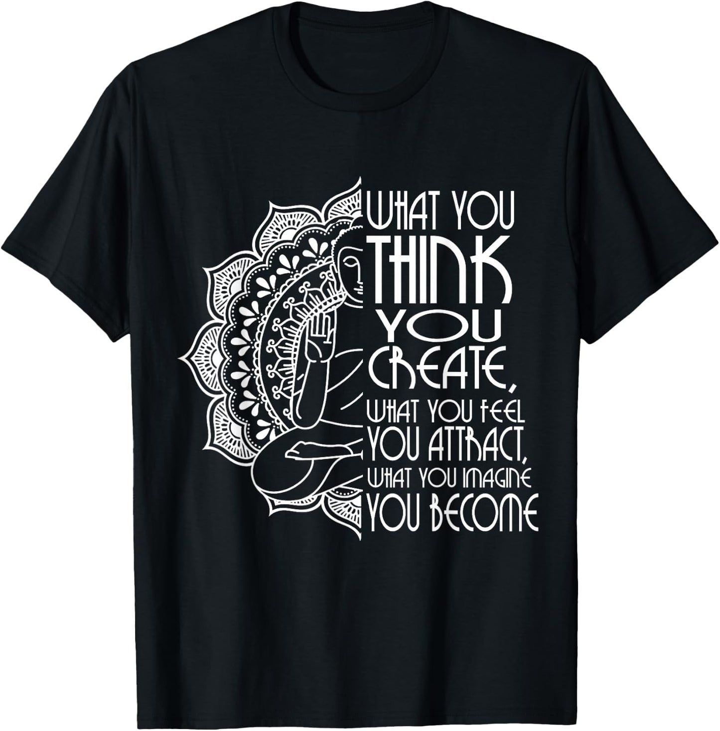 Law Of Attraction Spiritual Buddha Meditation Gifts Men Yoga T-Shirt - T-Shirt | Black