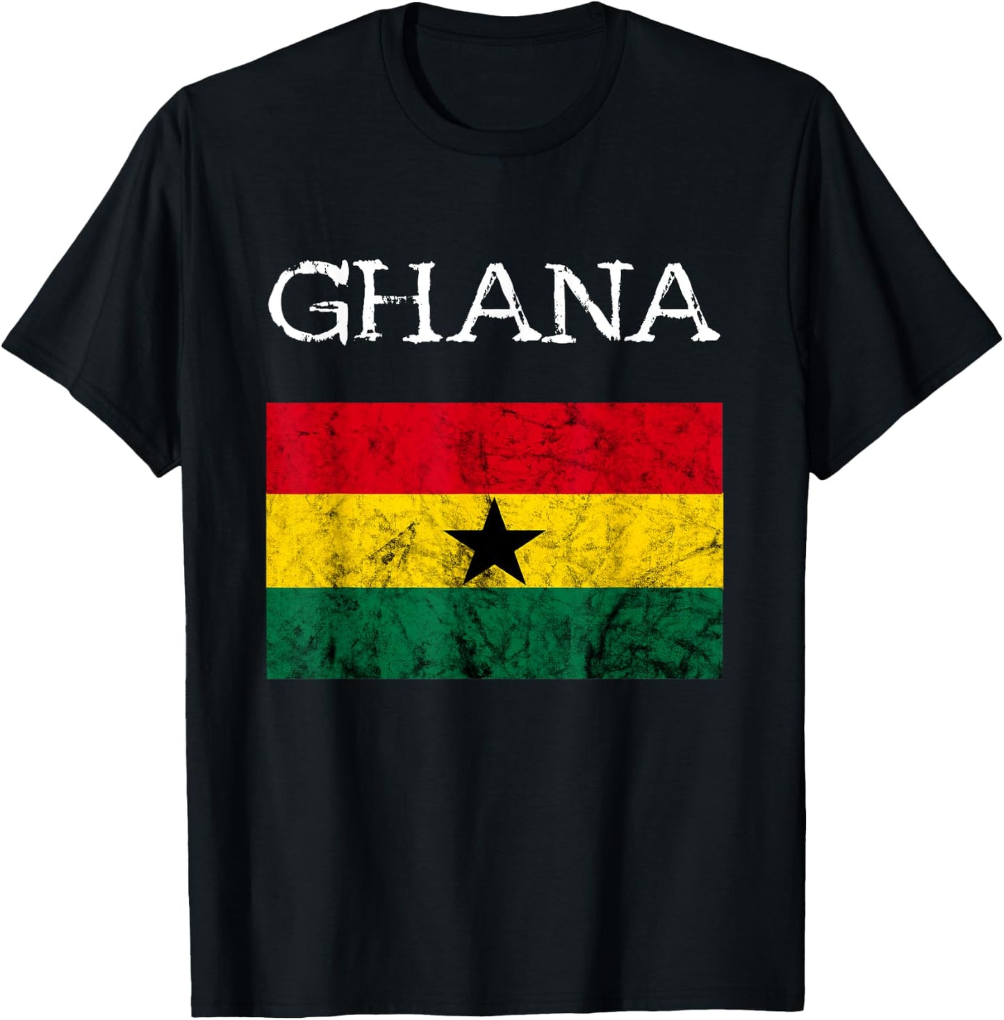 Ghana Flag Ghanaian Flag African Ghanaian Roots T-Shirt - T-Shirt | Black