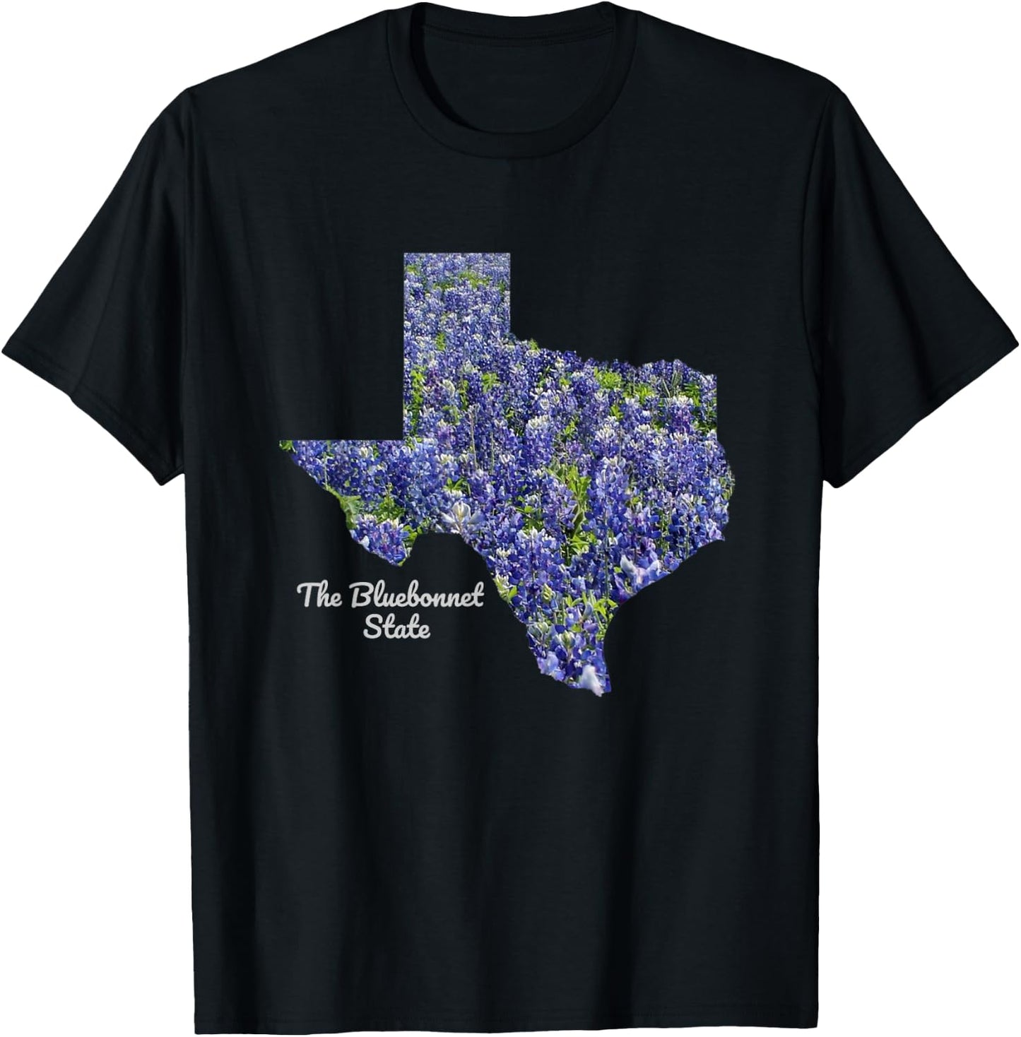 Great State of Texas Bluebonnet T-Shirt - T-Shirt | Black