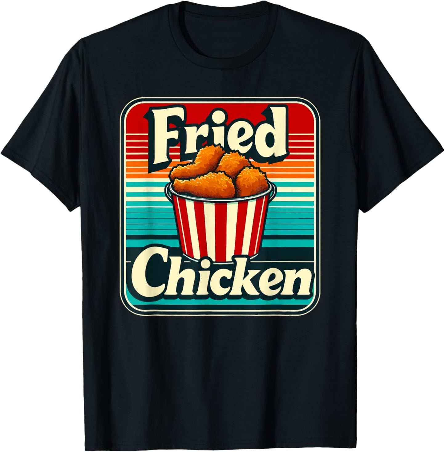Vintage Fried Chicken T-Shirt - T-Shirt | Black