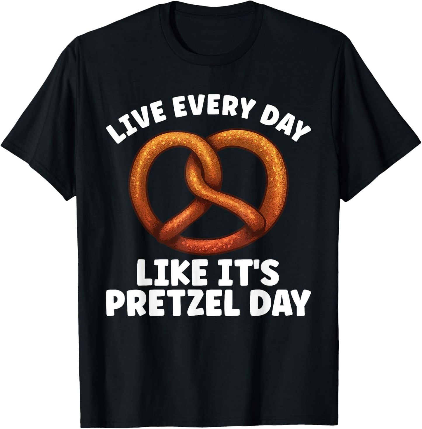 Funny Pretzel Art Women Kids Hard Soft Pretzel Lover T-Shirt - T-Shirt | Black