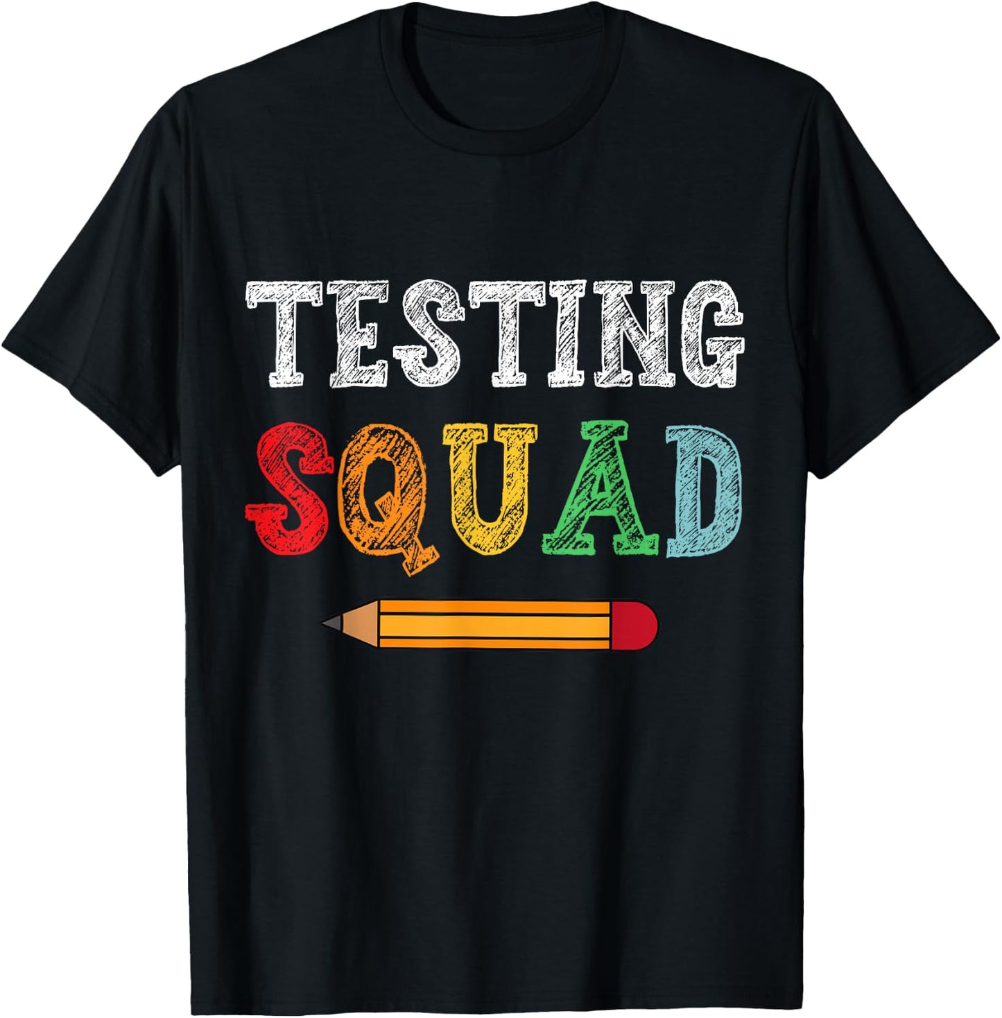Testing Squad Costume Test Day Teacher Student Funny School T-Shirt - T-Shirt | Black