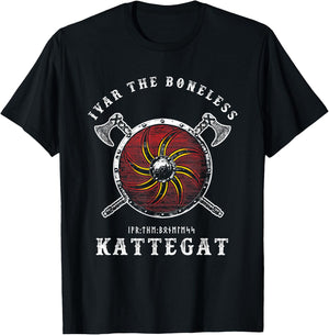 Ivar the Boneless - Kattegat Viking Shield T-Shirt - T-Shirt | Black