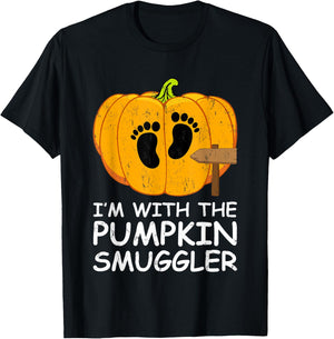 I'm With The Pumpkin Smuggler Costume Halloween T-Shirt - T-Shirt | Black