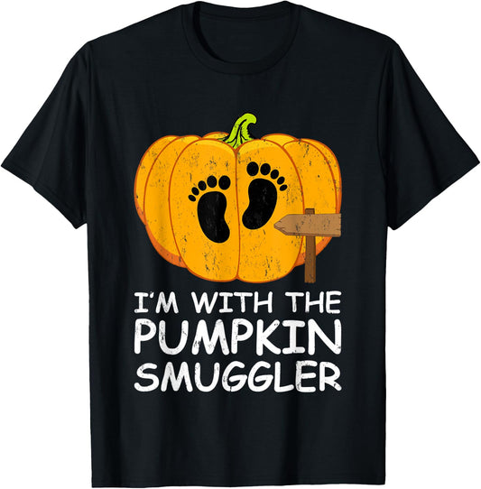 I'm With The Pumpkin Smuggler Costume Halloween T-Shirt - T-Shirt | Black