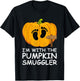 I'm With The Pumpkin Smuggler Costume Halloween T-Shirt - T-Shirt | Black
