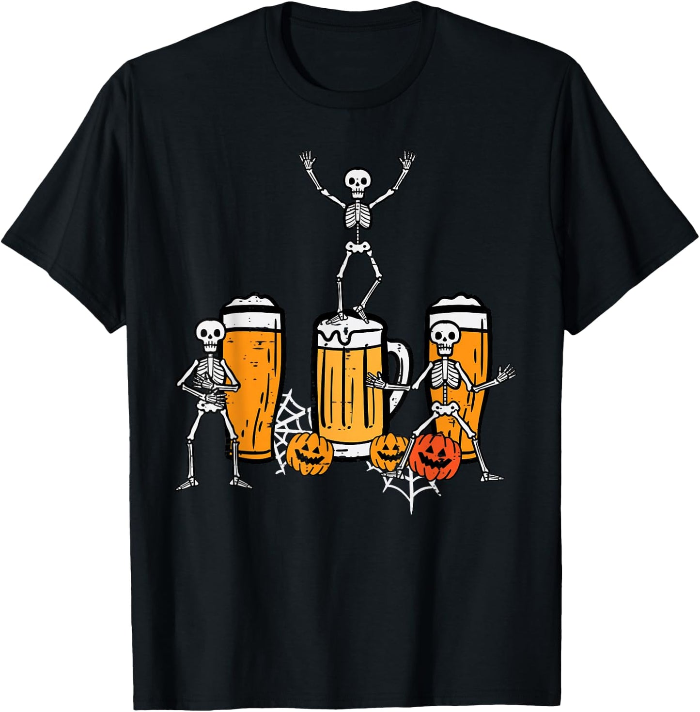 Halloween Team Skeletons Dancing Funny Costume Party Dad Men T-Shirt - T-Shirt | Black