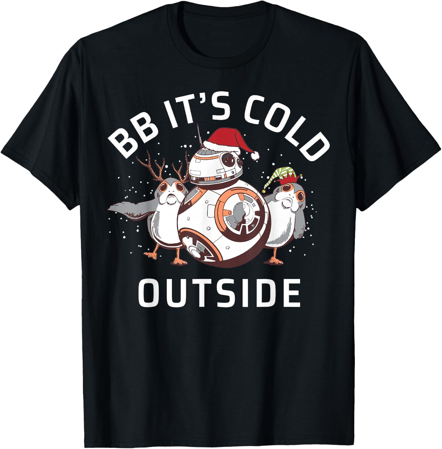 Star Wars Christmas BB It's Cold Outside T-Shirt - T-Shirt | Black