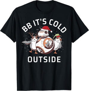 Star Wars Christmas BB It's Cold Outside T-Shirt - T-Shirt | Black