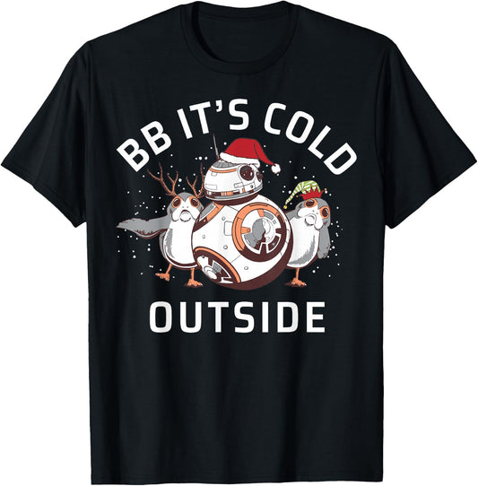 Star Wars Christmas BB It's Cold Outside T-Shirt - T-Shirt | Black