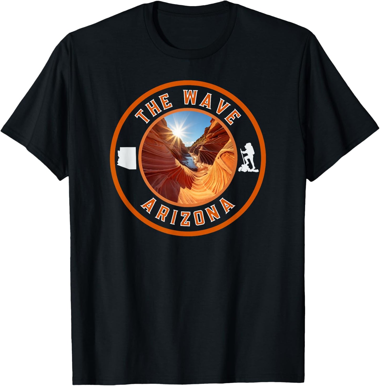 The Wave Sandstone Hike Arizona T-Shirt - T-Shirt | Black