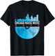 Chicago House Music - Skyline Vinyl Record DJ Rave T-Shirt - T-Shirt | Black
