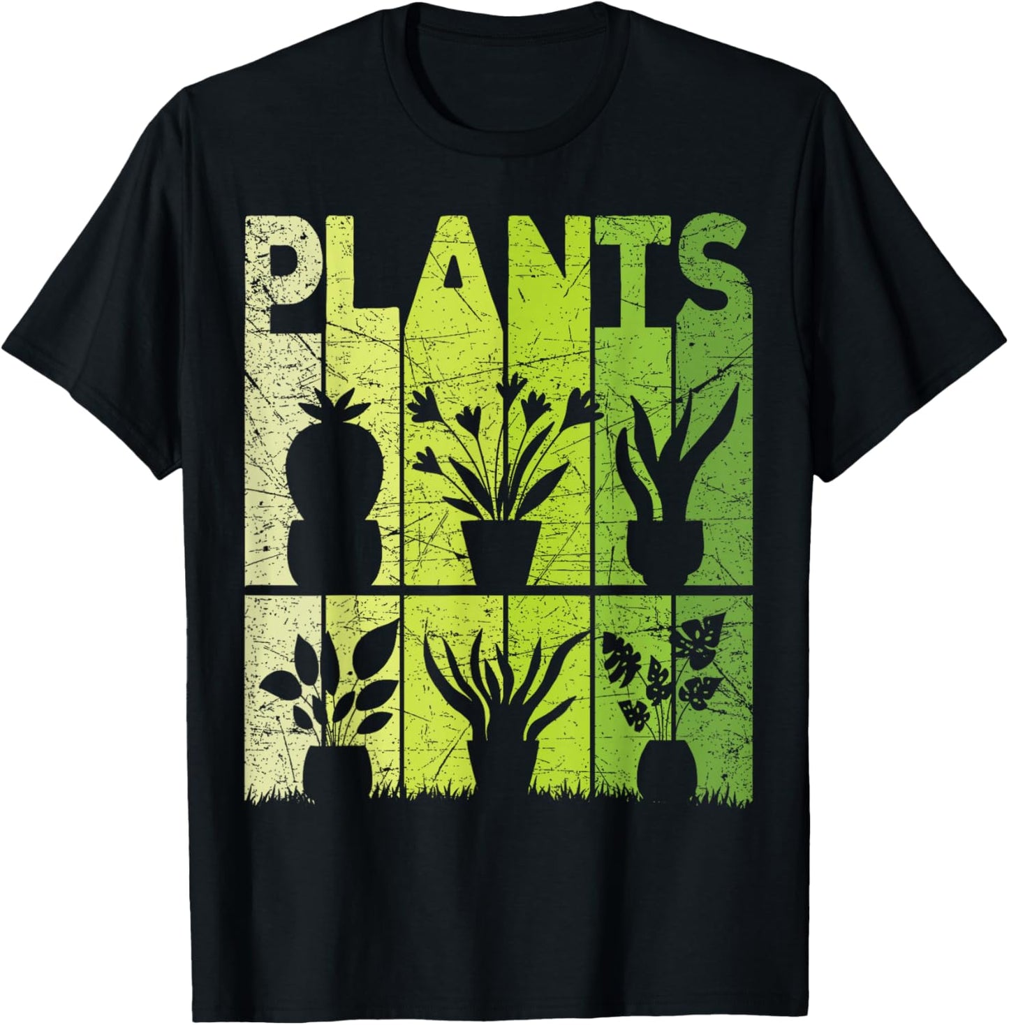 Plants Vintage Gardener Retro Plant Lover Botany T-Shirt - T-Shirt | Black