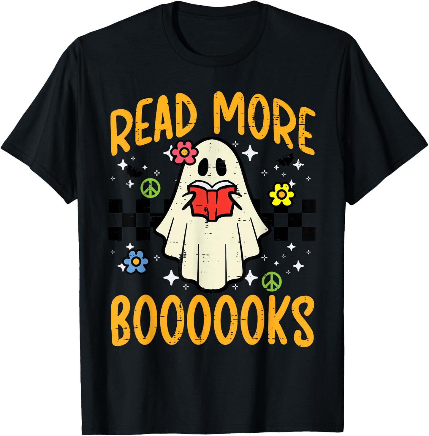 Halloween Read More Books Retro Costume Teacher Women Girls T-Shirt - T-Shirt | Black