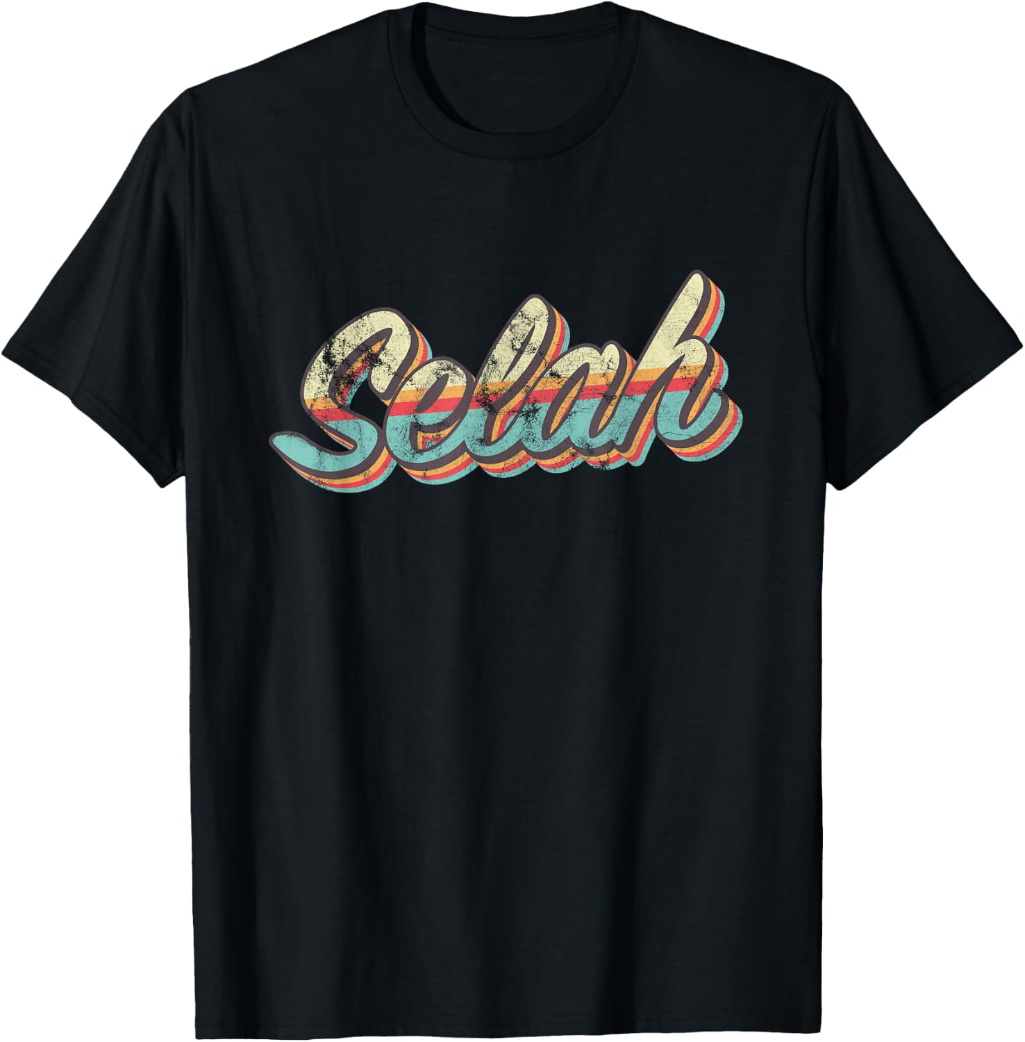 Selah Retro Design T-Shirt - T-Shirt | Black