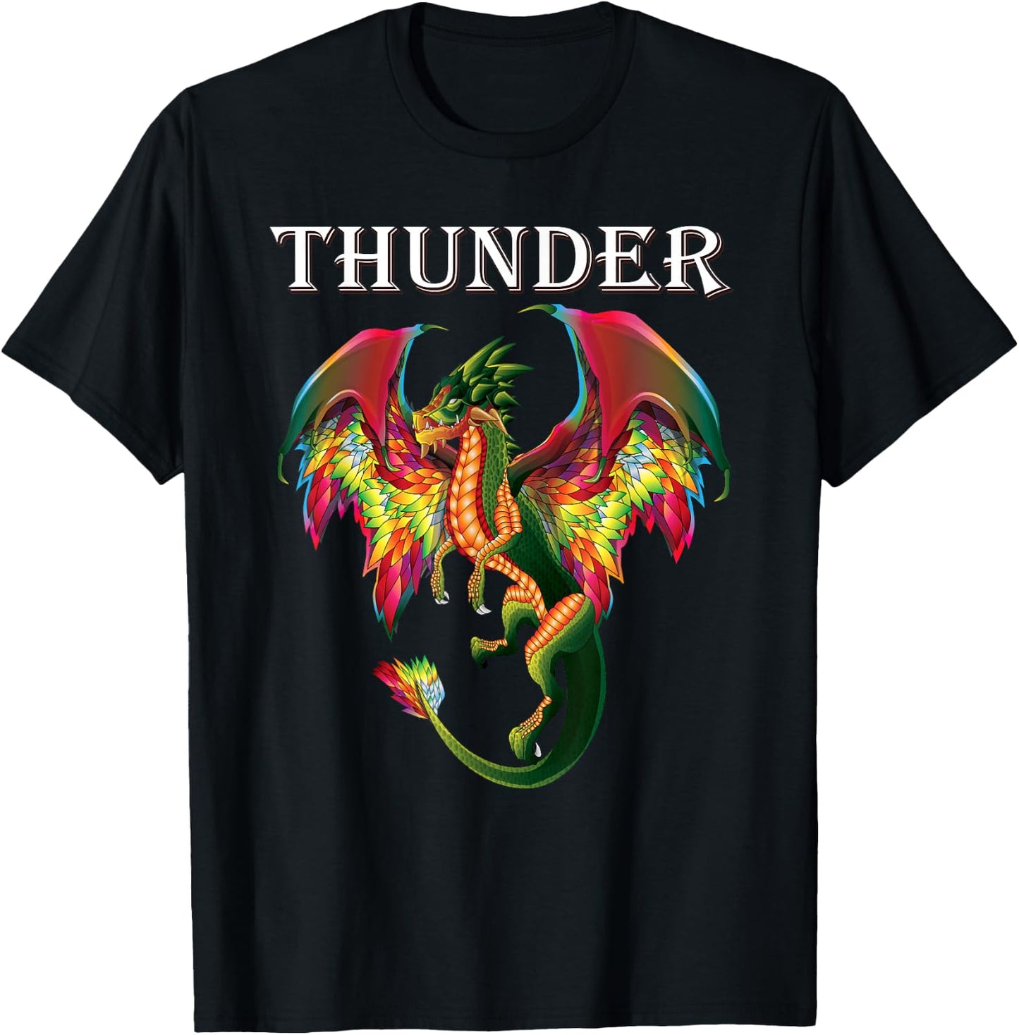 Imagine You Are A Thunder Dragon Breathing Fire With Wings T-Shirt - T-Shirt | Black