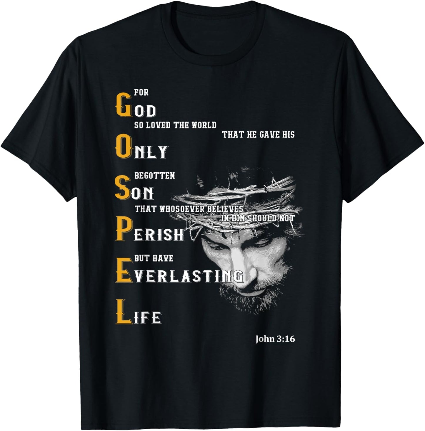 For God So Loved The World Love Jesus Christian T-Shirt - T-Shirt | Black