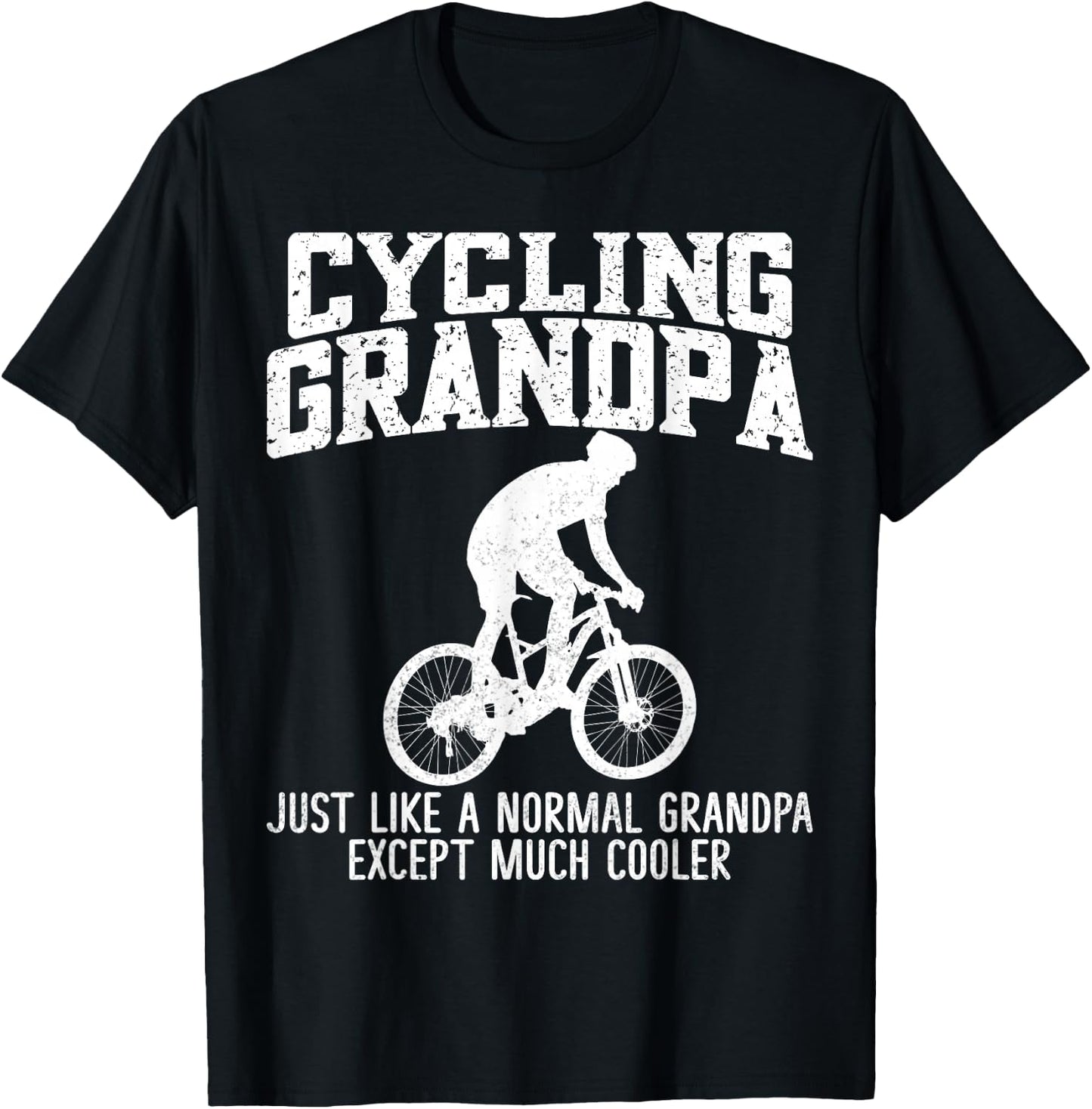 Cycling Grandpa Like A Normal Grandpa Biking Bicycle T-Shirt - T-Shirt | Black