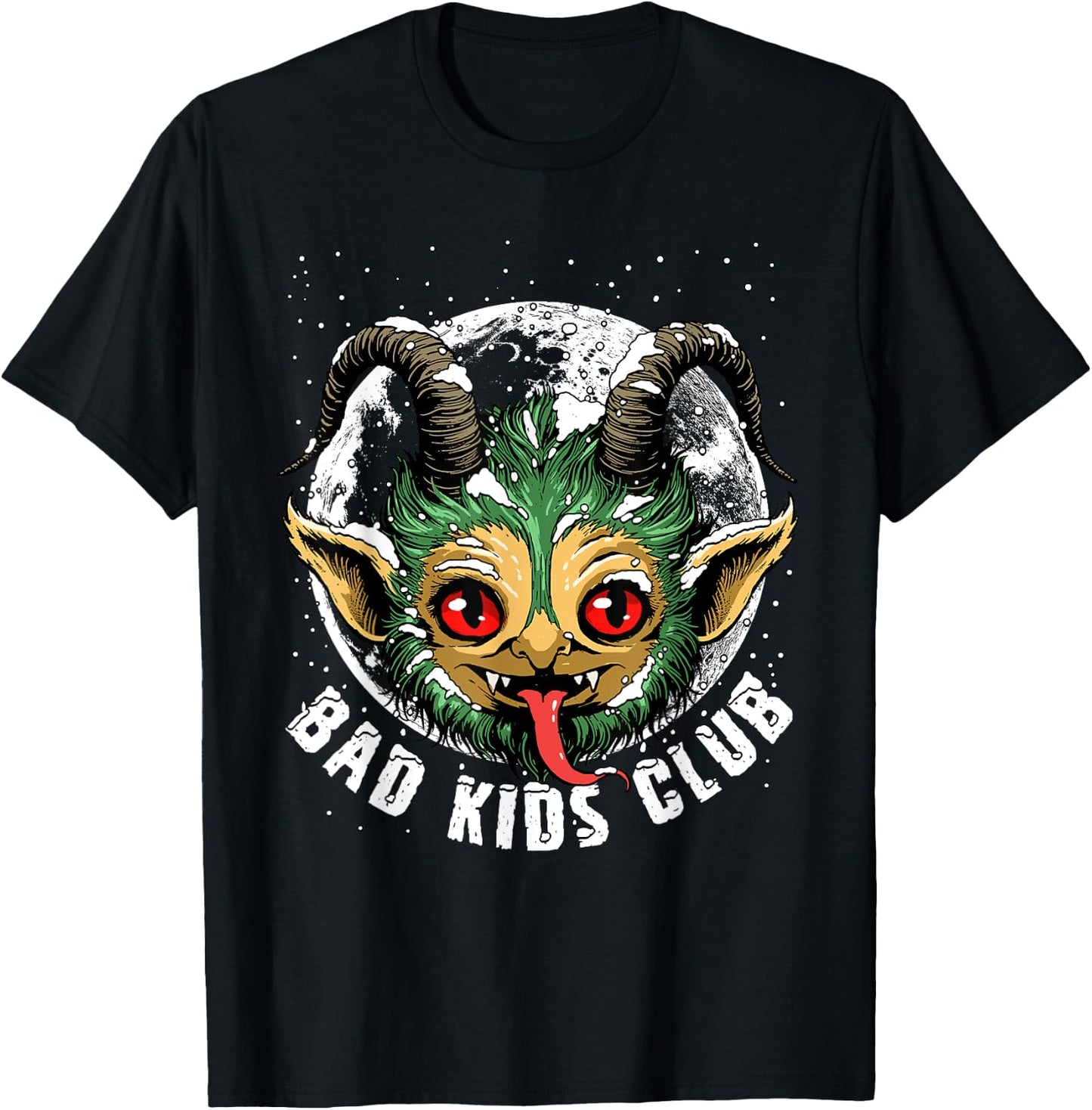 Krampus Shirt Bad Kids Club Germanic Christmas Demon Horror T-Shirt - T-Shirt | Black