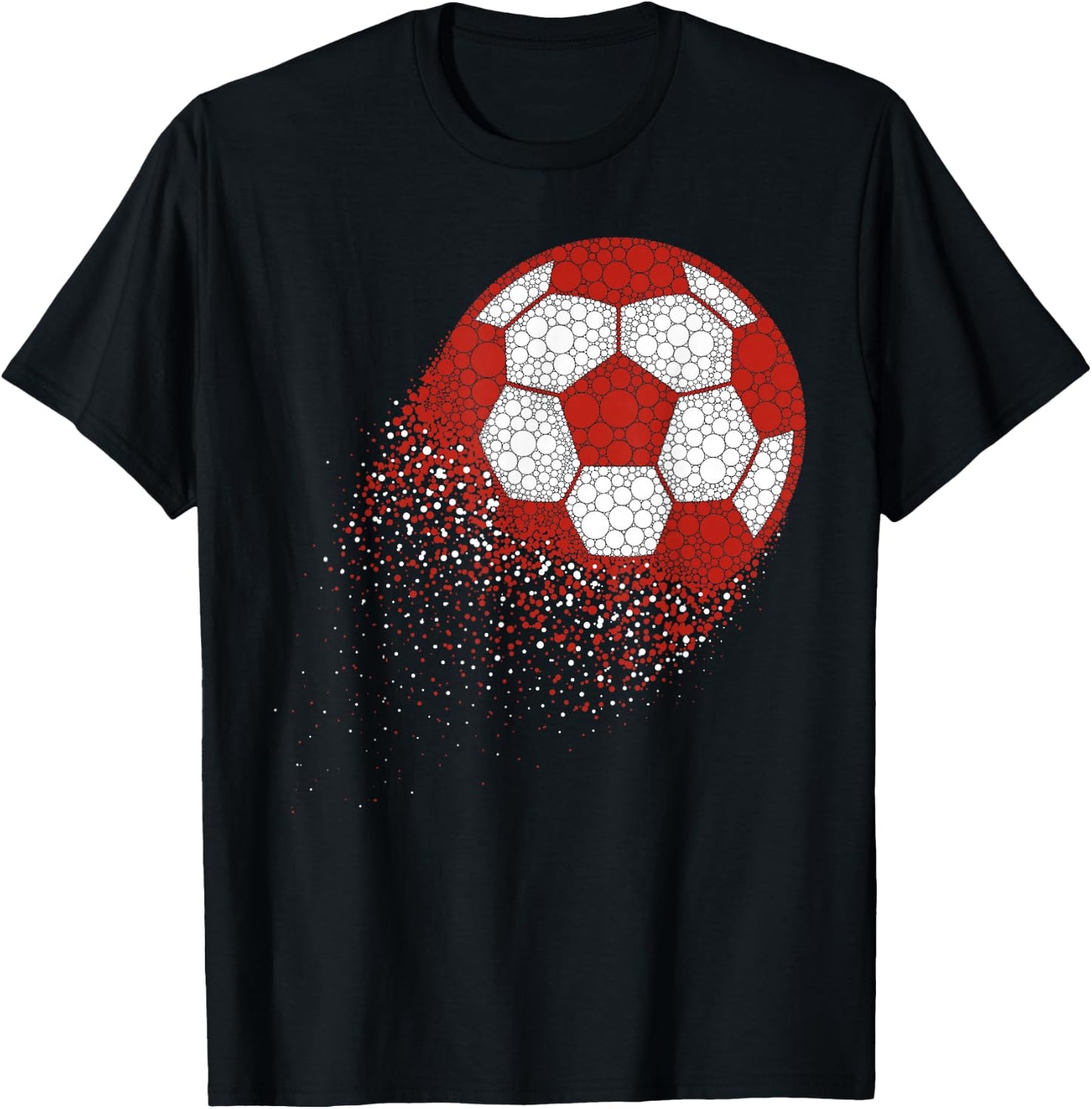Funny Soccer Ball With Polka Dots Happy Dot Day Boys Kids T-Shirt - T-Shirt | Black