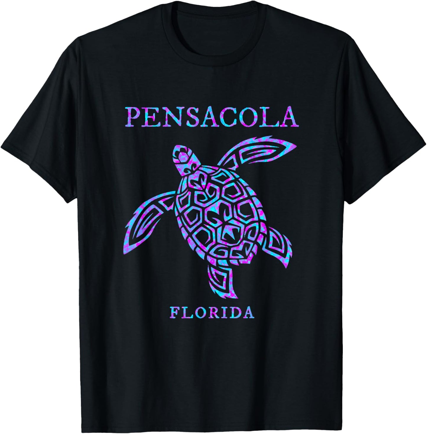 Pensacola Florida Sea Turtle Vacation Souvenir Boys Girls T-Shirt - T-Shirt | Black
