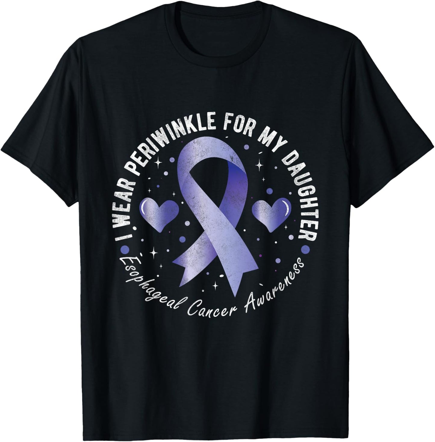 I Wear Periwinkle For My Daughter Esophageal Cancer T-Shirt - T-Shirt | Black